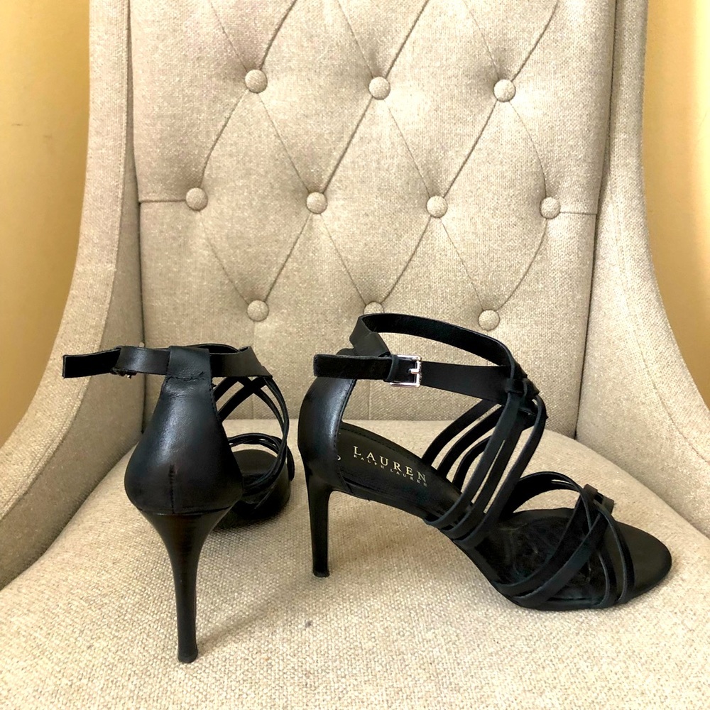 Black Lauren Ralph Lauren strappy high heels